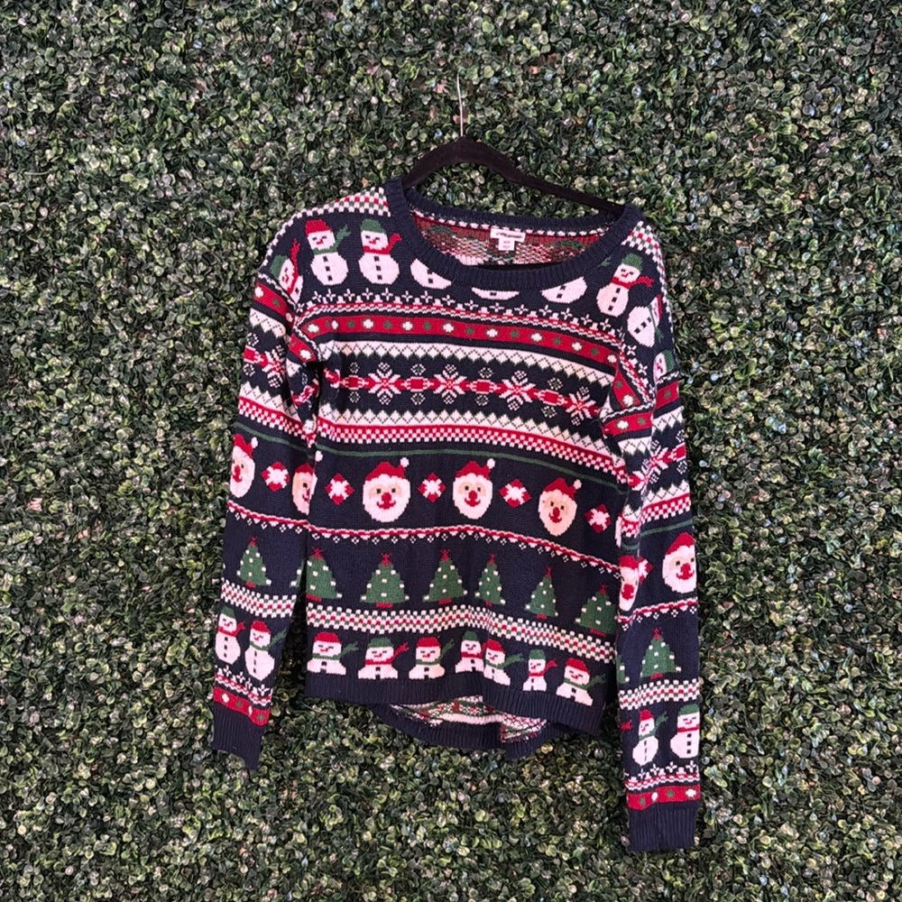 CHRISTMAS UGLY SWEATER SANTA TREE SNOWMAN UNISEX SIZE M ORDER PRIOR TO 12/10 🌲🎅